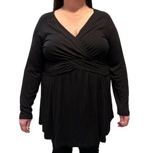 Shein Black Peplum Top or Dress with Cinched Chest